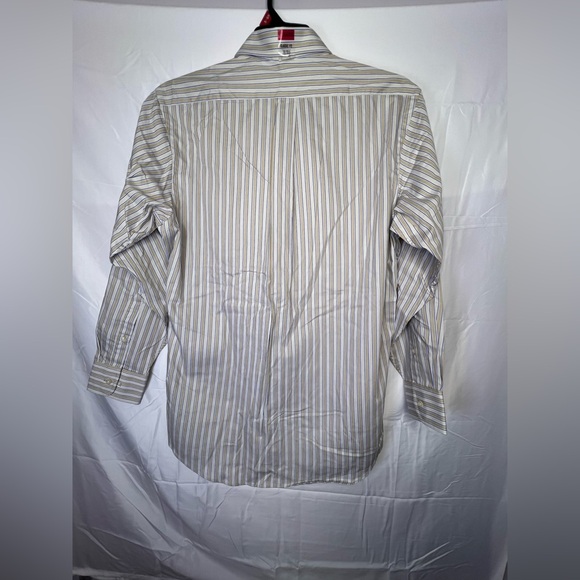 Chaps Striped Long Sleeve Button Up Dress Shirt - Men's Size 15 - 15.5.  New - Picture 8 of 13